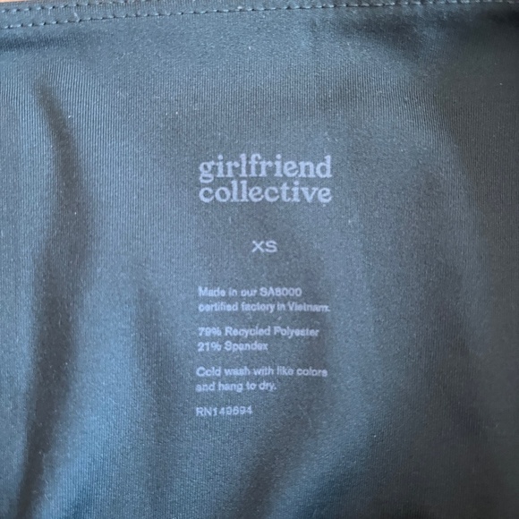 Girlfriend Collective High-Rise Run Short in Moss - Picture 4 of 5